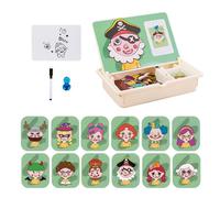 Bkljkf Puzzles magnétiques avec boîte de Rangement - Puzzle d'attribution d'image - Activité créative dans Les trajets en Voiture et Les Jeux de Voyage pour à partir de 3 Ans - pour et Filles