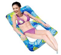 Bkljkf Rampe de piscine pour adulte - Flotteur de piscine gonflable - Hamac à eau avec dossier - Chaise flottante pour adulte - Flotteur pour mer de plage