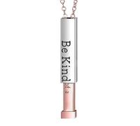 Bkljkf Soyez colliers pour les femmes, soyez une sorte de collier B - Collier de message secret | Pendentif en tube carré élégant, pendentif d'encouragement en acier inoxydable, bijoux hilarants pour