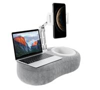 Bkljkf Support de coussin pour téléphone portable pour les genoux, support de téléphone portable pour bureau, support de tablette réglable pour coiffeuse, lit, canapé Support rotatif pour téléphone