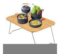 Bkljkf Table de camping pliable, table de pique-nique en bois pour cuisiner et manger, table de pique-nique légère et portable pour barbecue, jardin, camping, voyage