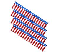 Bkljkf Tinsel Fringe, Fringe Banner | 4 Juillet Tinsel Streamers Parade Float Frines, 4X Rouge Blanc Bleu Étoile Patriotique Gland Jupes de Table Décoration de pour l'obtention du diplôme, Salle