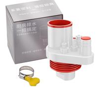 Bkljkf Tuyau d'évacuation de lavabo de salle de bain, tuyau d'évier de cuisine, adaptateur de canal pour fosse septique, cave commerciale, siphon de sol