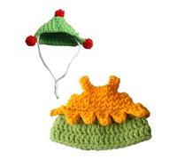 Bkljkf Vêtements pour Hamster - Robe en Tricot Animal avec Un Chapeau Inclus | Costume À Capuche pour Animaux - pour Cochon d'Inde, Hamster, Furet, Lapin, Chinchilla, Hérisson et Gerbille