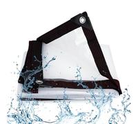 BKOOKYY Bâche Transparente avec Oeillets 1x2.5m, Bache Exterieur Impermeable, Bâches De Protection Étanche, Indéchirable Et Coupe-Vent Indéchirable, pour Meubles De Jardin Terrasse Tente