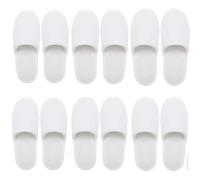 Bkrdty Hôtel des Chaussons 6 paires Pantoufles Jetables Polaire Corail Moelleux de Taille Générale Chausson Spa Fermé Lavables et Réutilisables pour Salle de Bains Maison Voyage Mariage