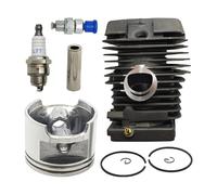 BKRZRN Kit d'axe de Piston Cylindre 49 mm for tronçonneuses MS390 MS290 039 029 1127 020 1216 W, circlip, Bougie d'allumage décompression