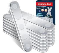 BKSAI Aimant Puissant Autocollant Aimants Incassable Aimants Neodyme Adhesif Plat Magnetique Bande 58x10x2mm pour Tableau Blanc Interactif, Images, Décoration, Frigo Cuisine et Maison (12Pcs)