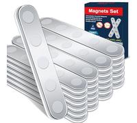 BKSAI Aimant Puissant Autocollant Aimants Incassable Aimants Neodyme Adhesif Plat Magnetique Bande 58x10x2mm pour Tableau Blanc Interactif, Images, Décoration, Frigo Cuisine et Maison (24Pcs)