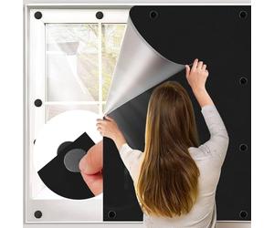 BKSAI Magnétique Store Occultant Fenêtre sans Perçage 100x145CM Découpable
