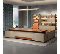 BKSAYAETou Bureau d'ordinateur administratif 86,6"/94,5", Bureau de Direction en Forme de L Moderne, Simple et Luxueux, utilisé dans Le Salon