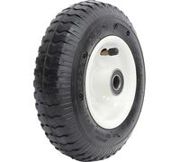 BKshop | Roue de brouette 4.00-4 - caoutchouc plein - roue gonflable - 4PR - idéal pour le jardinage - pneu de brouette - roue pour brouette - avec axe Ø20