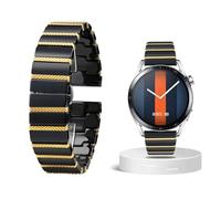 BKUANE Bracelet de montre de luxe en acier et céramique Noir 20 mm 22 mm, 22mm, Agate