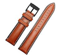 BKUANE Bracelet vintage en cuir de vache véritable pour Fossil BQ2363/2453 ME3099 3052 3054 FS5380/5453 FS4735 FS4812, 20 mm, Agate