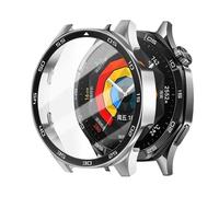 BKUANE Coque PC pour HUAWEI Watch GT4 5, couverture complète 46MM, coque pare-chocs, protection d'écran pour Huawei Watch GT5 Pro(Silver,GT5 46mm)