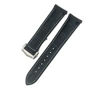 BKUANE Pour Omega Seamaster Diver 300 Aqua Terra AT150 Bracelet en cuir de vache véritable 19 mm 20 mm 21 mm 22 mm, 22mm