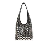 BKUANE Style punk embelli double face rivet rond incrusté niche luxe sac seau chic femme aisselles grande capacité sac à bandoulière, 1, Taille unique