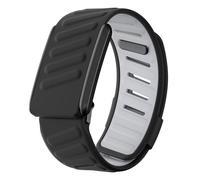 BKZYWSHS Bracelet en silicone confortable et durable, compatible avec WHOOP 4.0, bracelet de sport en silicone souple pour homme et femme, avec connecteur en U, noir