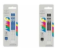 Parker Jotter Originals recharges pour stylo à encre gel | Recharges d'encre gel noir | pointe moyenne (0,7 mm) | lot de 2