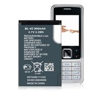 BL-4C Batterie Li-ion de rechange 900 mAh pour Nokia 6101, 6102, 6103, 6125, 6131, 6136, 6170, 6260, 6300, 6300i - Batterie rechargeable compatible avec