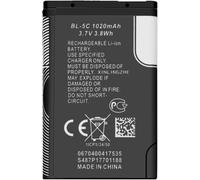 Bl-5c Batterie Li-Ion De Rechange 1020 Mah Pour Nokia 1100 1600 2310 3100 3110 3120 5030 6030 6230 6270 6600 N70 Et Digital Radio 1/2, Techniradio 6/Rdrdrr Batterie Rechargeable Compatible Av