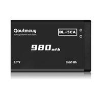 BL-5CA Batterie Li-ion de rechange 980 mAh pour Nokia 1110, 1111, 1112, 1200, 1208, 1209, 1680C