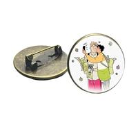 BL Anime 19 Days Pin Broche Mo Guanshan He Tian Jian Yi Manga Youth dôme en verre Badges Sac Vêtements Bijoux Cadeaux Cabochon en verre Broche Design attrayant