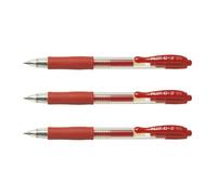 [BL-G2-5-R-3] Pilot Lot de 3 Stylos bille à encre Gel G2 05 Pointe Fine Rouge