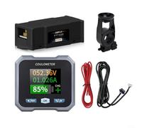 BL140F Moniteur de batterie avec dérivation 400 A 10 Voltmètre 100 V Moniteur de charge et de décharge de la batterie Affichage numérique pour batteries automobiles, marines, caravanes (support de