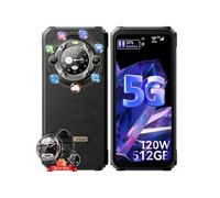 Smartphone Blackview A200 Pro 108MP 6.67 2.4K Écran AMOLED 24Go+256Go 5050mAh Android 13 Noir avec Smartwatch Blackview R30Pro(Rose) Noir