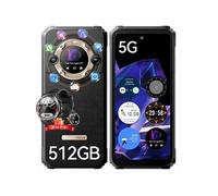 Smartphone Blackview A200 Pro 108MP 6.67 2.4K Écran AMOLED 24Go+256Go 5050mAh Android 13 Bleu avec Smartwatch Blackview W10E(Noir) Bleu