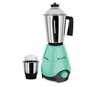 BLAAZE 220 V 600 Watt mixer grinder met 2 glazen - perfect voor droog en nat malen - dosadeeg, Indiase curry specerijen, kokosnoot chutney malen, mengen (Tiffany Blue)
