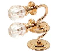 Blablablalu 1 Paire Dollhouse Chandelier 1: 12 Miniature Miniture Dollhouse Lights Simulation Mini Wall Sconce Decorative Miniature Lights for Landscape Garden Dining Roomdollhouse