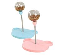 Blablablalu 2Pcs Dog Treat Dispenser Toy, Cute Cartoon Dog Treat Dispenser Toy Interactive with Anti-Slip Suction Cup, Easy to Clean Pet Feeder for Small Adult Dogs Cats Chase and ExerciseDog