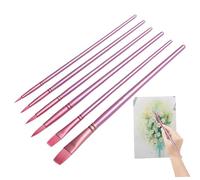 Blablablalu 6PCS / Set Nylon Painkings, Brosses Professionnelles à Aquarelle Rond et Plate pour Les Kits débutants à Aquarelle d'huile Tout Usage Paint