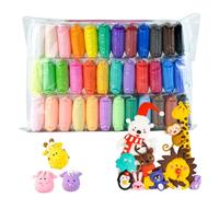Blablablalu Argile à air Sec pour Les Enfants, 36 Couleurs créatives Super clairs DIY Soft DIY Safe SACE MODELISATION Not Clay Toy, pour Les Enfants de la crèche Scolaire