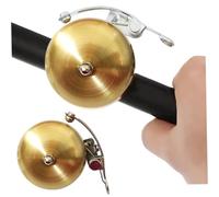Blablablalu Bike Ring Bell for Adult Retro Nickel Plated Copper Golden Bike Bell Replacement Loud & Clear Horn for 22-25mm Handlebar Ring