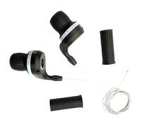 Blablablalu Bike Speed Shifter, 3x7 Speed Bike Gear Shifter with Anti-slip Grip Cover Comfortable Handlebar Grips Fit for Any Standard Straight BicyclesBike