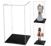 Blablablalu Boîte d'affichage en Acrylique Boîte d'affichage en Acrylique Transparent 16x8x8 Pouces avec Un Fond pour la Figure 'Action, Collection, trophée et Plus