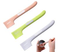 Blablablalu Cat Spoons for Wet Food 3Pcs 3 Color Ergonomic Square Rubber Cat Food Spoon with Kitten Design for Digging, Mixing Spoons Wet