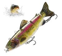 Blablablalu Lere de pêche robotique de Natation 5 Pouces rechargement pêche robotique Rechargeable avec hélice, 2 Crochets et appâts Poisson Professionnel Portables 3D réalistes pour Les passionnés