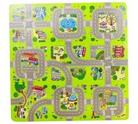 Blablablalu Mat à Puzzle, 9 Carreaux 12x12 Mousse de Mousse de Sol en, Tapis Jeu Circulation routière pour Enfants pavé Jeu en éducative pour Roues Tapis ou Voitures jouées