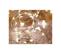 BLACHÈRE ILLUMINATION-Guirlande solaire batterie remplaçable micro 100 LED coloris blanc chaud Blachere - 10 m