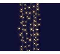 BLACHÈRE ILLUMINATION-Rideau lumineux connectable x3 à 96 LED flash blanc chaud sur câble blanc Flicker - 2 x 2 m