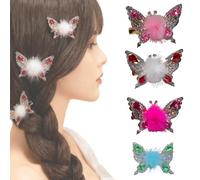 Blaciokamith Flying Butterfly Hairpin, Moving Butterfly Hair Clips, Butterflys Hair Clips Moving Wings, Flying Butterflys Hair Accessory, Cute HairClips for Girls (D)