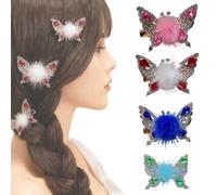 Blaciokamith Flying Butterfly Hairpin, Moving Butterfly Hair Clips, Butterflys Hair Clips Moving Wings, Flying Butterflys Hair Accessory, Cute HairClips for Girls (C)