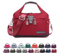 Blaciokamith Soft Side Lightweight Underseat Tote Bag, Simple Waterproof Multi-Pocket Fashion Crossbody for Women (#2)