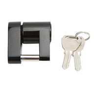 Black 1/4in Trailer Lock Zine Alloy Anti Theft Trailer Hitch Coupler Lock with 2 Keys for RV Truck Coupler Lock antivol remorque attelée Poupées