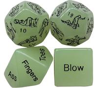 Black 12 Sides Love Dice Lover Ŝèx Position Dice for Āḋȗlt Couples Dirty Die Game Āḋȗlt Fun Toy Ŝèx Games, 4pcs Set Z8J1X9