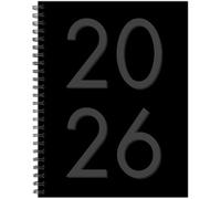 Black 2026 6.5 X 8.5 Weekly Monthly Softcover Planner